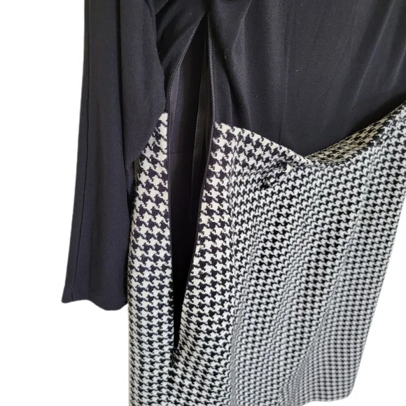 Lauren Ralph Lauren Women's size 8 Black and White Houndstooth Mini Dress. - Picture 4 of 9
